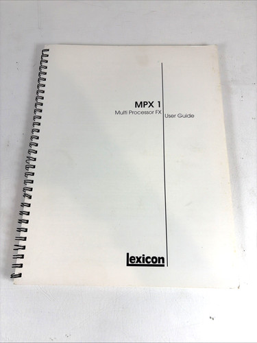 Original lexicon mpx multi - mpx,